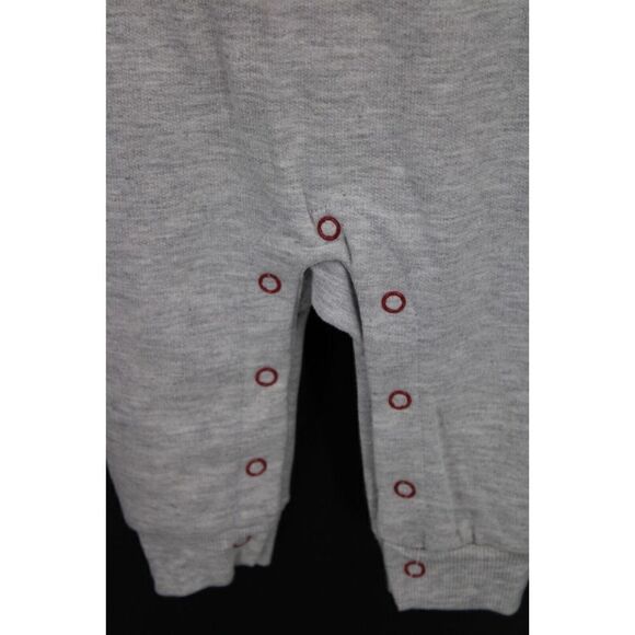 LIFE IS GOOD ROMPER W/HAT & RUFFLES GRAY BUFFALO PLAID DOG GIRLS 3/6M NWT - Picture 3 of 8